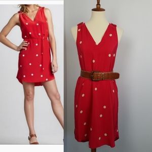 Amanda Uprichard Silk Brittany Red Polka Dot Dress